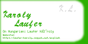 karoly laufer business card